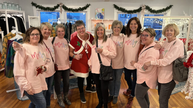 Cindy's Boutique - employees at Christmas