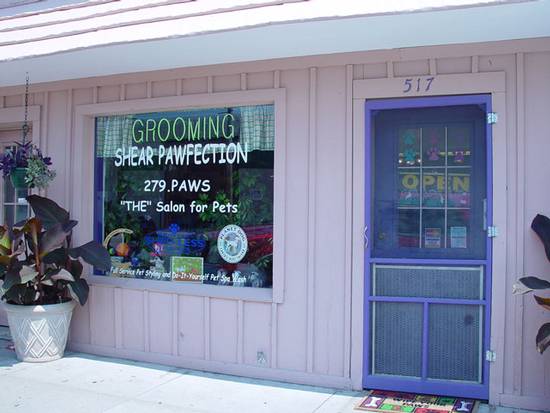Shear Pawfection storefront - "The" salon for pets