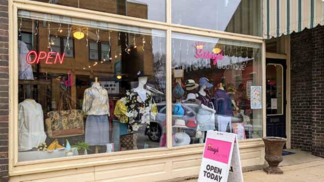 Sassy's storefront with clothes and accessories