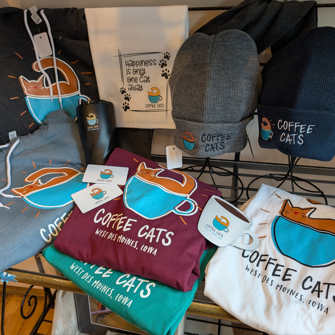 coffee cats t-shirts and other merchandise