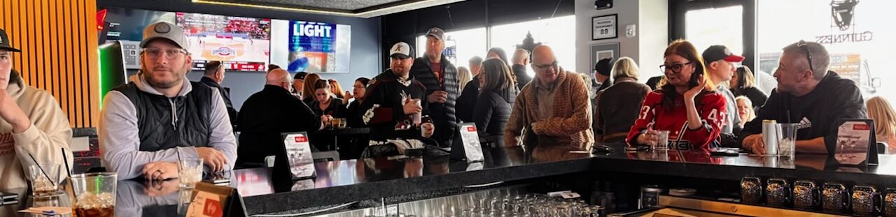 People at the bar at Champion's hideaway for Fire & Ice