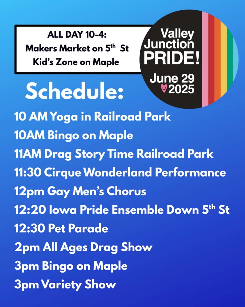valley junction pride schedule graphic