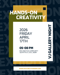MIX creative community gallery night flyer