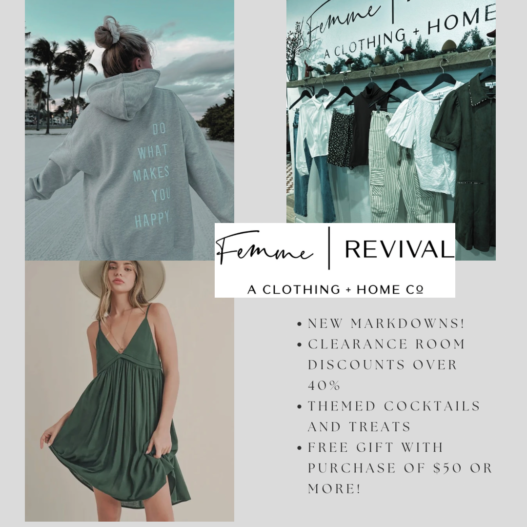 femme revival sale a bration sale graphic